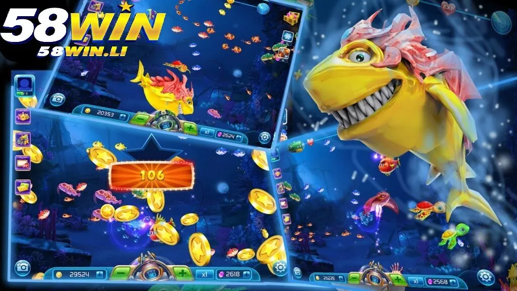Bí quyết bắn cá online tại 58win chuẩn cho tân thủ 2 Sức hút của Game bắn cá ăn xu